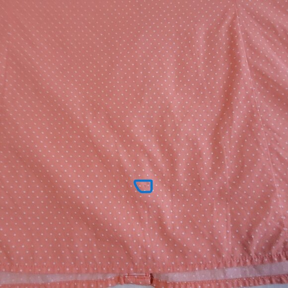 Polka Dot Long Sleeve Shirt Orange Peach Colored Blouse Size L - Picture 14 of 16